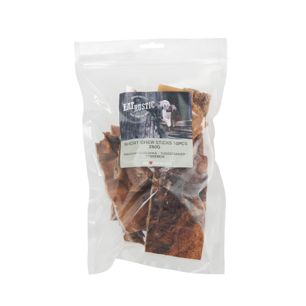 EAT RUSTIC gardums suņiem, liellopa galvas āda, 300 g - Produkta attēls