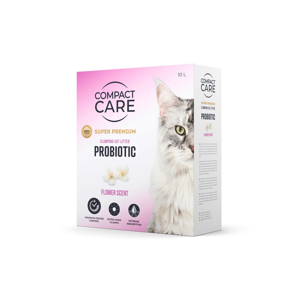 COMPACT CARE Probiotic pakaiši kaķiem, 10l, ziedi - Produkta attēls