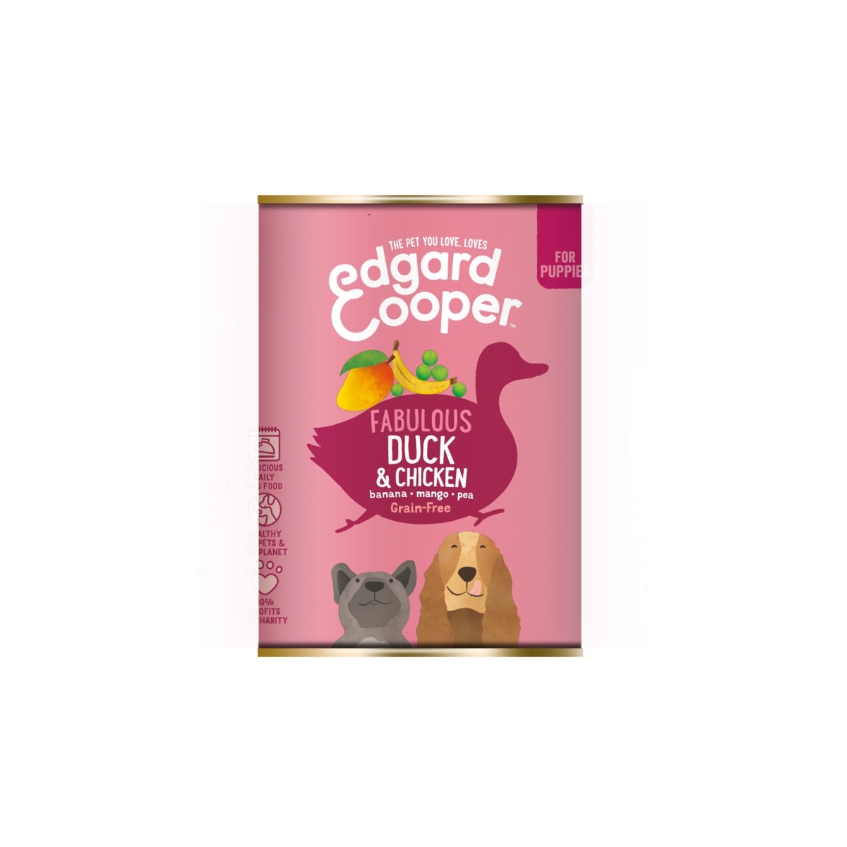 EDGARD COOPER mitrā barība kucēniem, pīle/vista, 400g - Produkta attēls