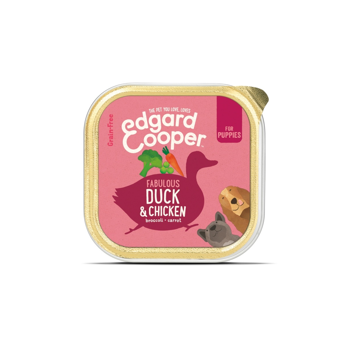 EDGARD COOPER mitrā barība kucēniem, pīle/vista, 150 g - Produkta attēls