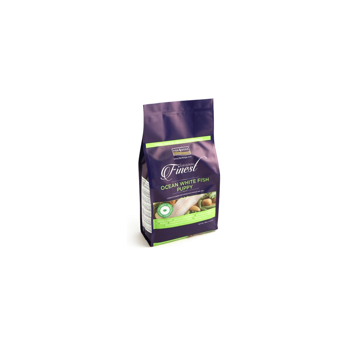 Fish4Dogs Small sausā barība ar okeāna zivīm kucēniem, 12 kg - Produkta attēls
