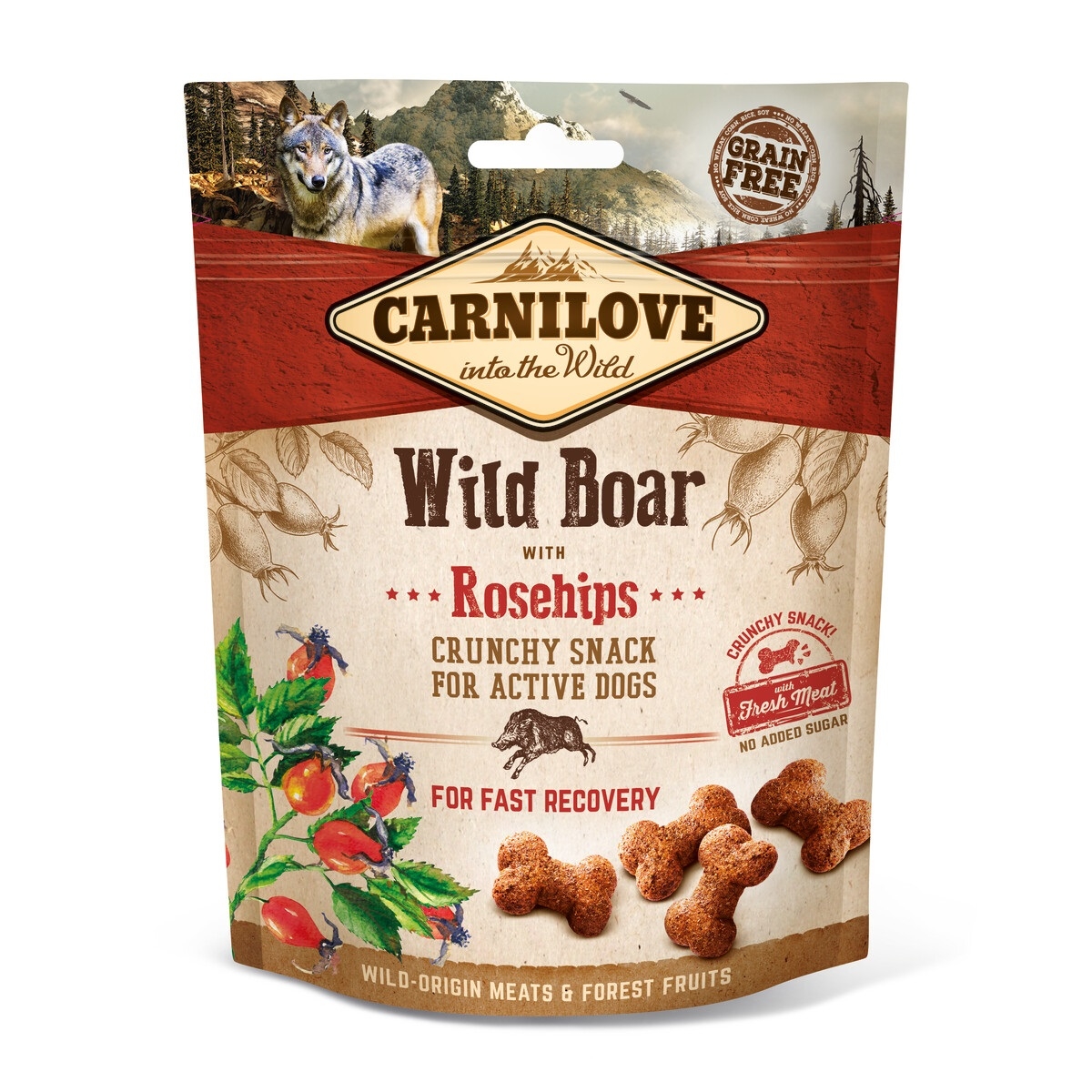 CARNILOVE gardums suņiem, mežacūka/mežrozītes, 200g - Produkta attēls