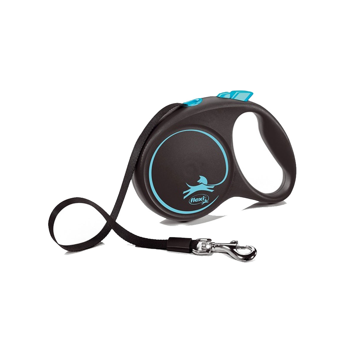 Flexi Black Design pavada, M/5M lente, zila - Produkta attēls