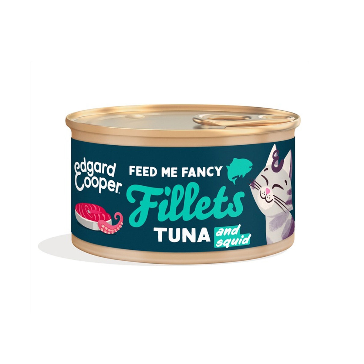 EDGARD COOPER mitrā barība kaķiem, tuncis/kalmāri, 70g - Produkta attēls