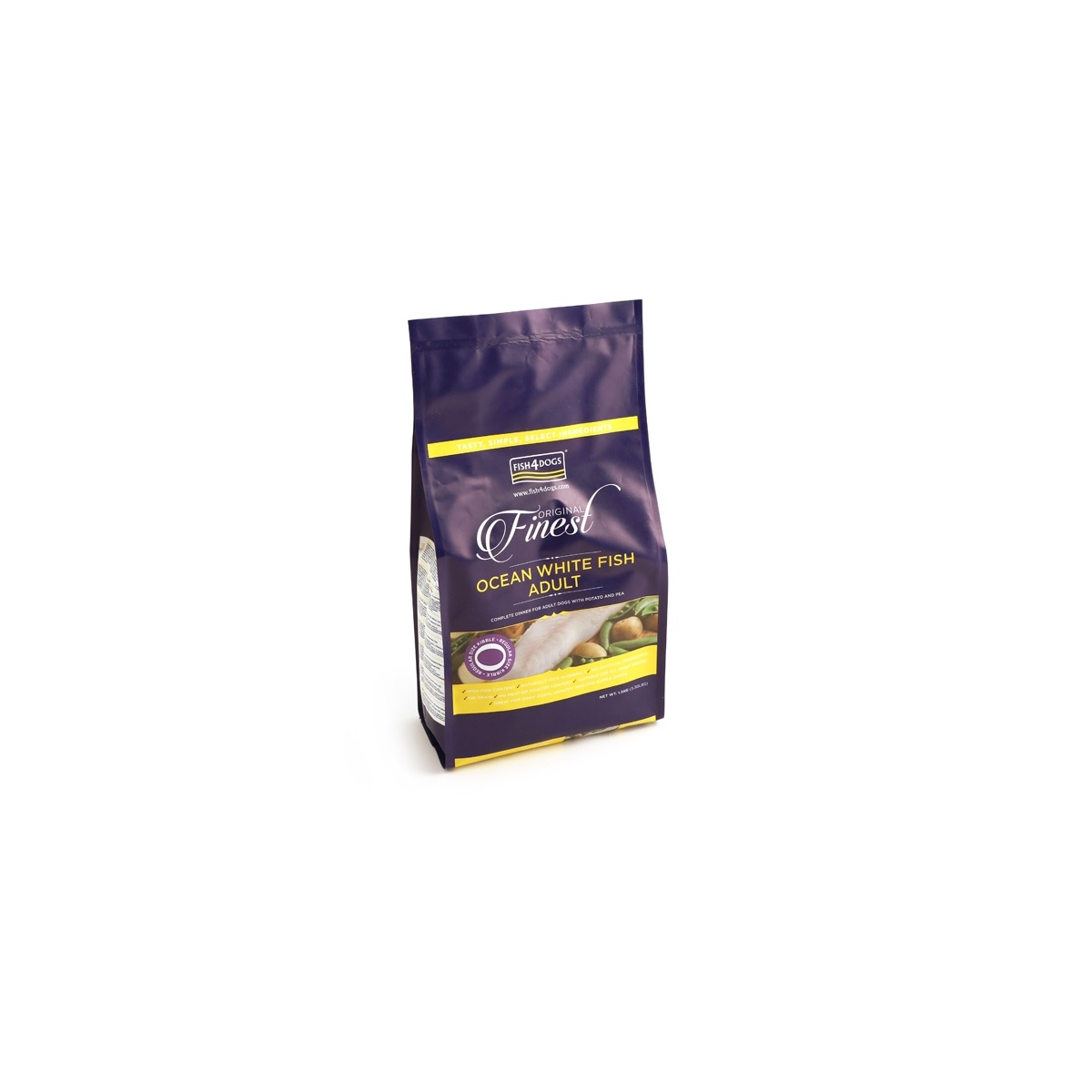 Fish4Dogs Regular sausā barība ar baltajām okeāna zivīm suņiem, 6 kg - Produkta attēls