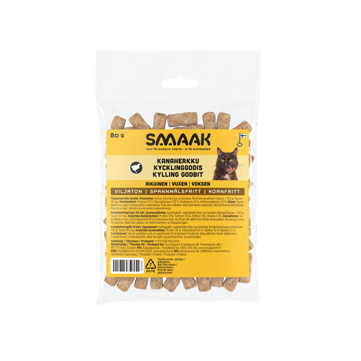 SMAAK gardumi kaķiem, vista, 80g - Produkta attēls