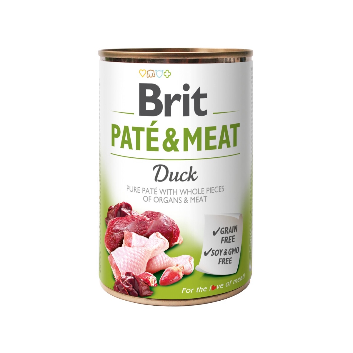 BRIT Pate & Meat mitrā barība suņiem, pīle, 400 g - Produkta attēls