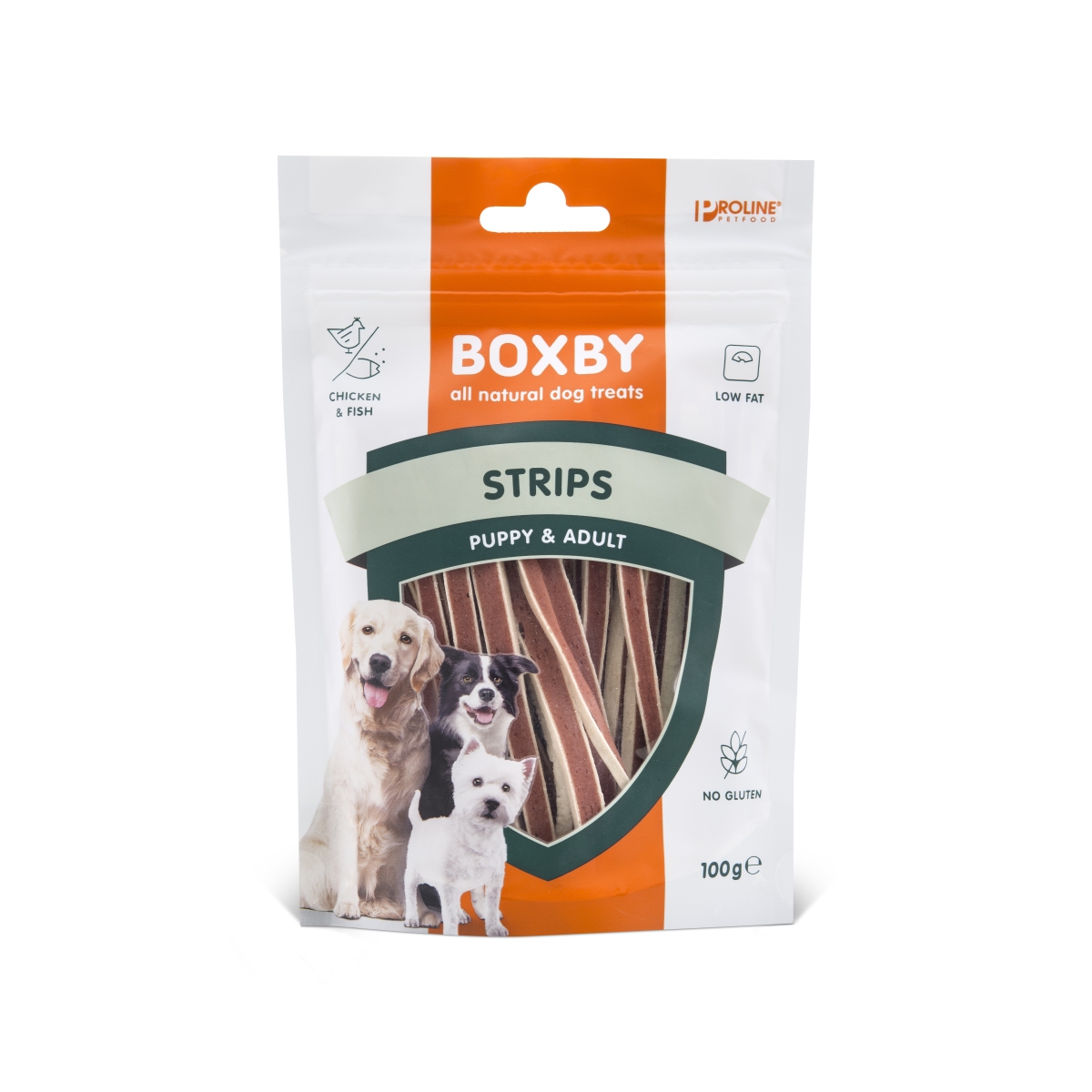BOXBY kārums suņiem Strips 100 g - Produkta attēls