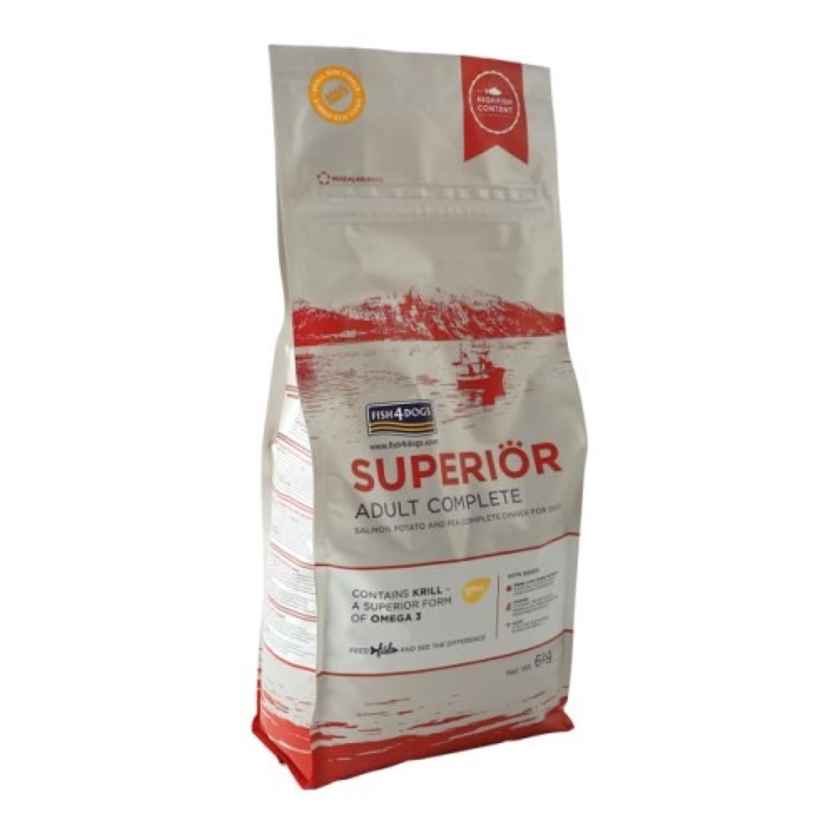 Fish4Dogs Superior Adult sausā barība suņiem parastās granulas, 12 kg - Produkta attēls