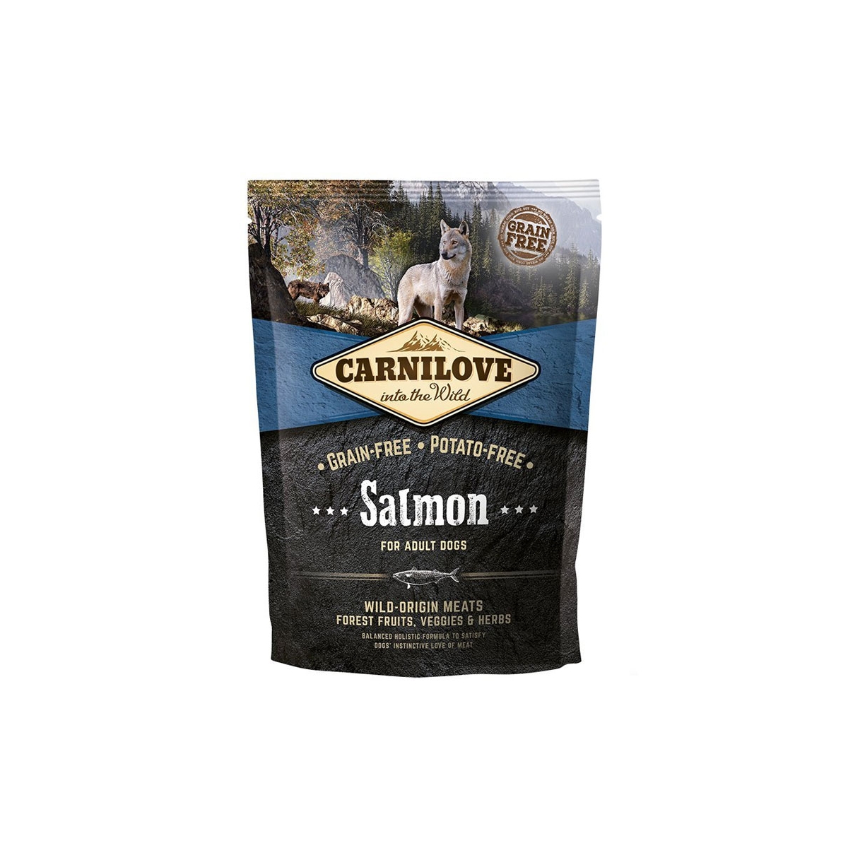 CARNILOVE sausā barība suņiem, lasis, 1,5kg - Produkta attēls
