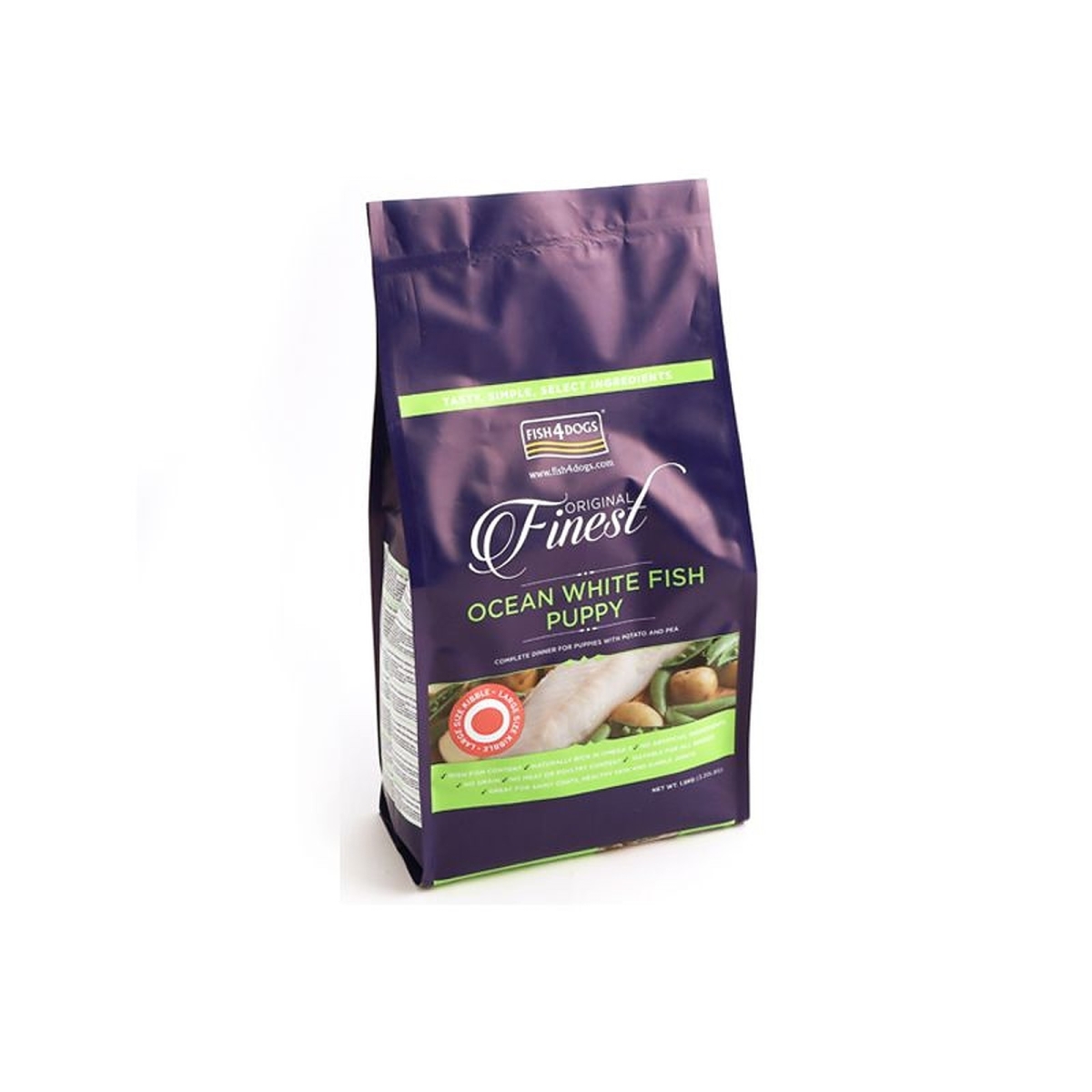 Fish4Dogs Small sausā barība ar okēna zivīm kucēniem 1,5 kg - Produkta attēls