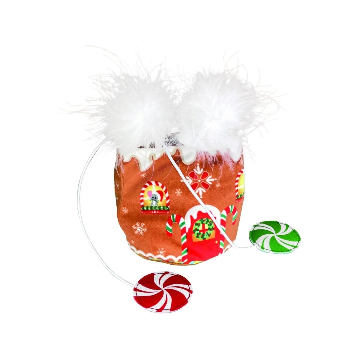 KONG Holiday Puzzles Hideaway rotaļlieta kaķiem, piparkūka - Produkta attēls