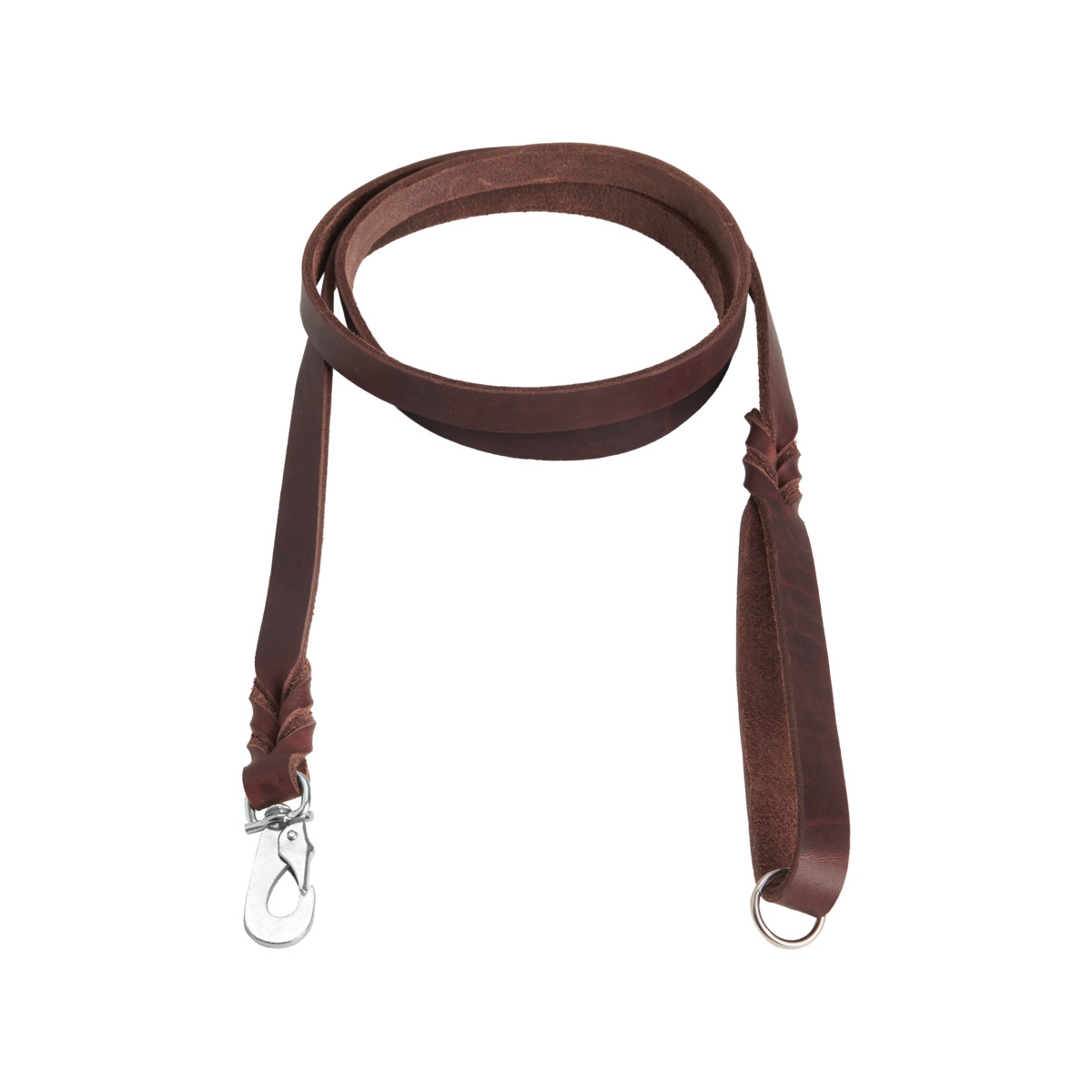 FEEL LEATHER Braid pavada suņiem, 2,2 x 180 cm, brūna - Produkta attēls