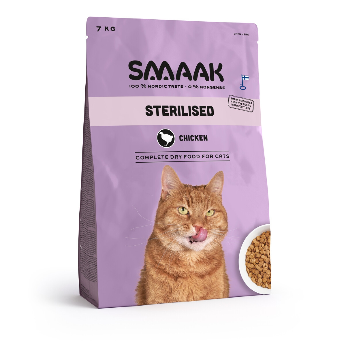 SMAAK Sterilised sausā barība kaķiem, vista, 7kg - Produkta attēls