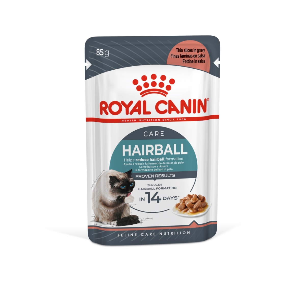 ROYAL CANIN Hairball mitrā barība kaķiem, 85g - Produkta attēls