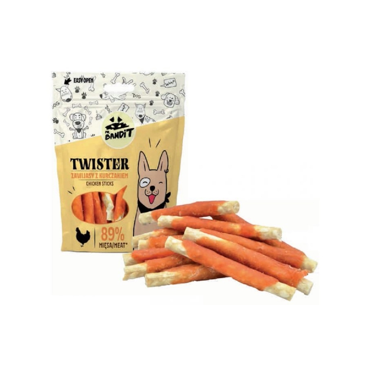 MR.BANDIT Twister vītas vistas gaļas nūjiņas 80 g
