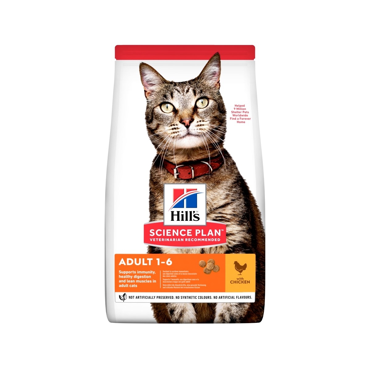 HILL'S SP Adult sausā barība kaķiem, vista, 10kg - Produkta attēls