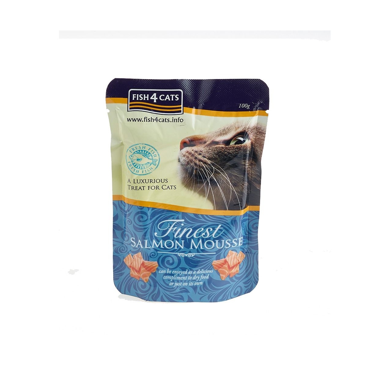 FISH4CATS mitrā barība (pastēte) ar lasi kaķiem, 100g