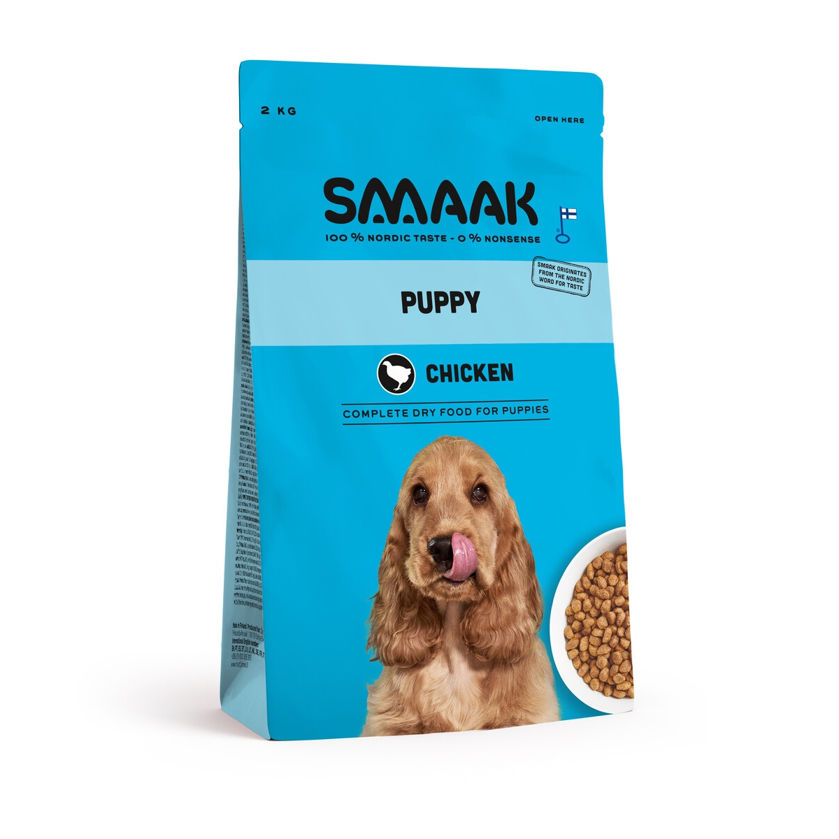 SMAAK sausā barība kucēniem, vista, 2kg - Produkta attēls