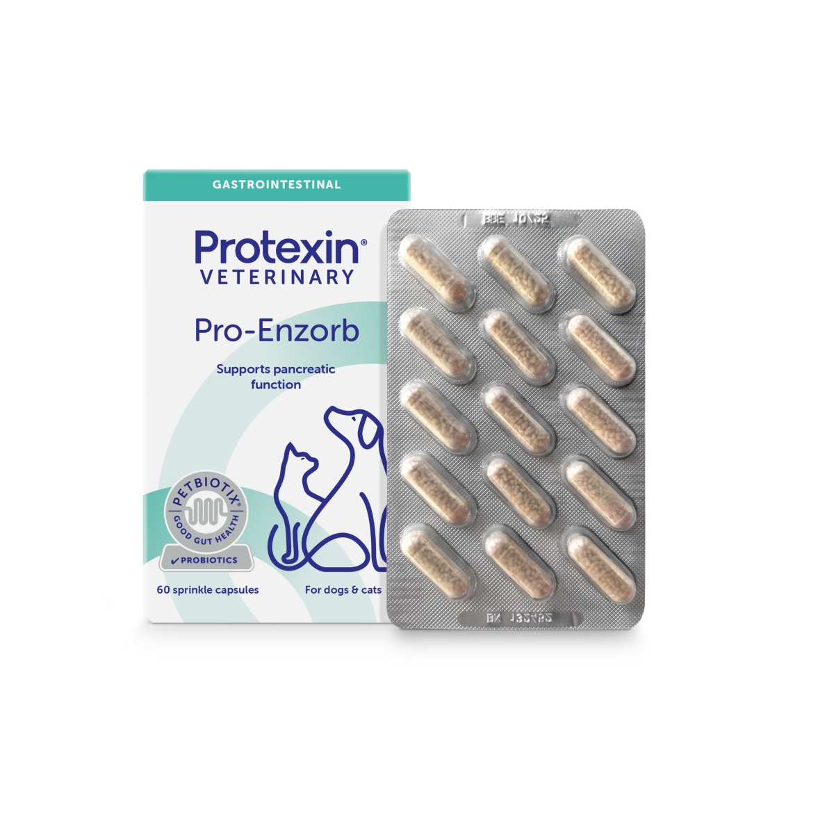 PROTEXIN PRO-ENZORB FOR DOGS AND CATS CAPS N60 - Produkta attēls