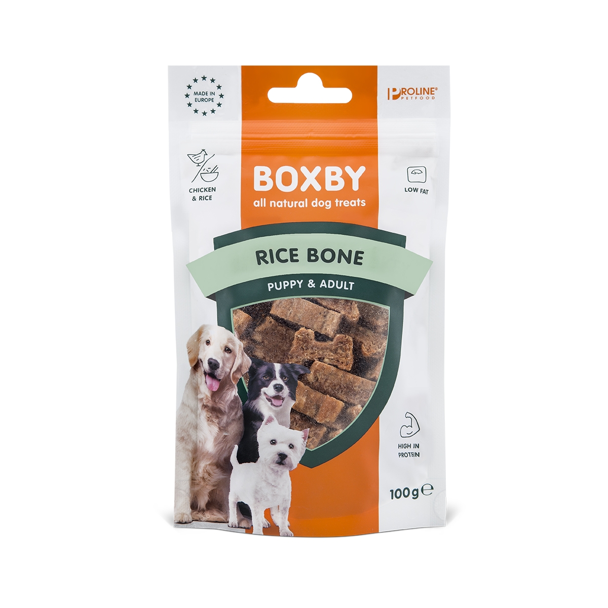 BOXBY kārums suņiem Rice Bone, 100 g - Produkta attēls