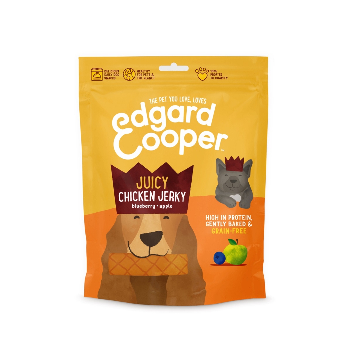 EDGARD COOPER Jerky kārumi suņiem, vista,150g - Produkta attēls
