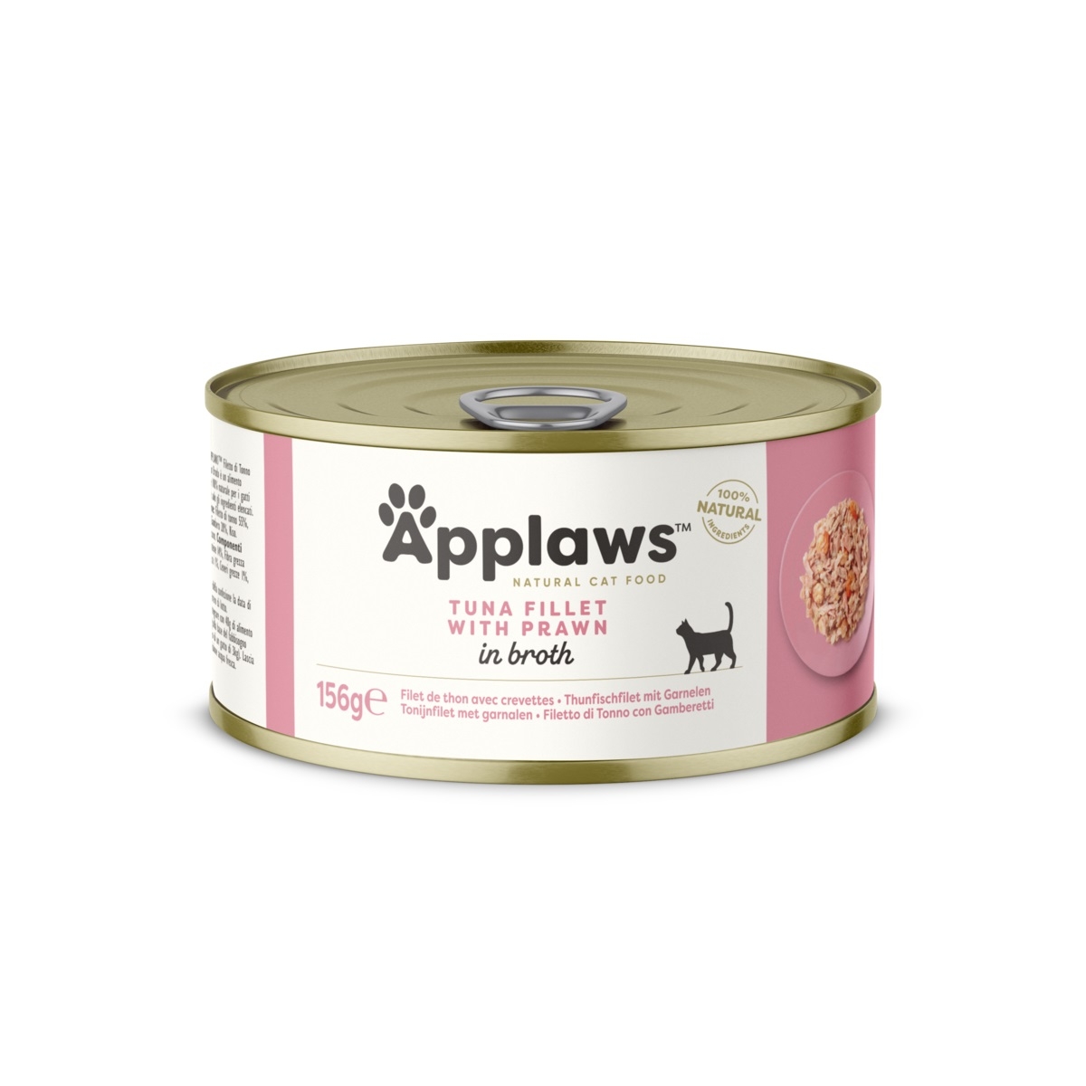 APPLAWS mitrā barība kaķiem, tuncis/garneles, 156g - Produkta attēls
