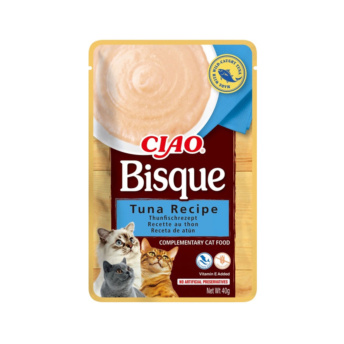 CHURU Ciao Bisque gardums kaķiem, tuncis, 40g - Produkta attēls