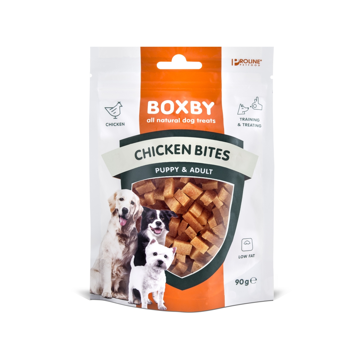 BOXBY kārums suņiem Chicken Bites 90 g - Produkta attēls