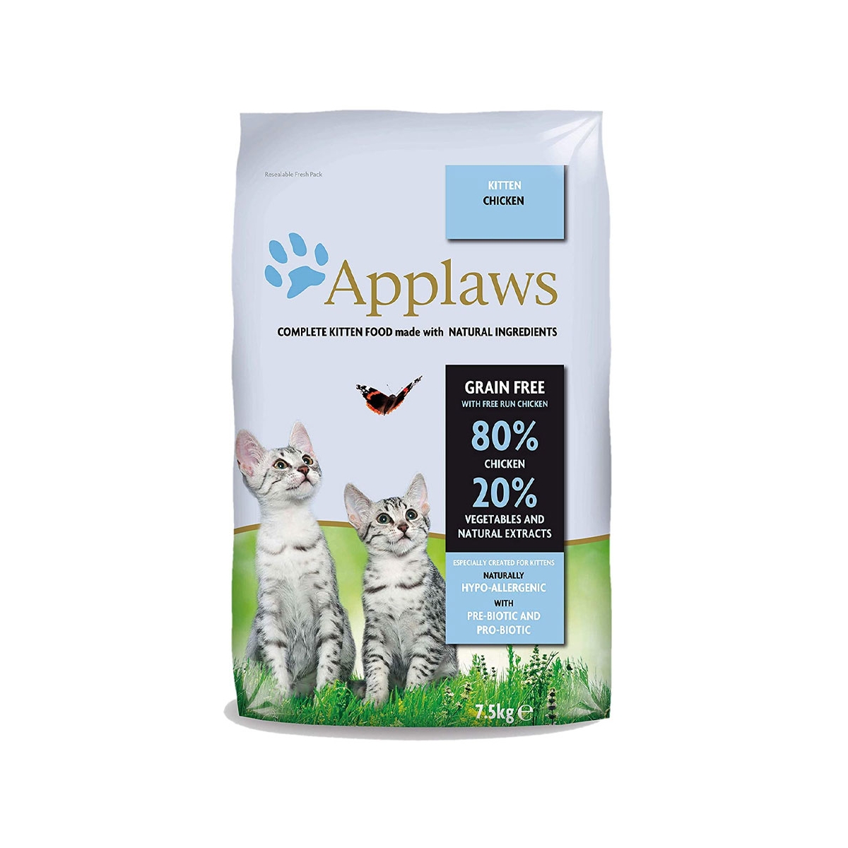 Applaws barība ar vistu kaķēniem, 7,5 kg