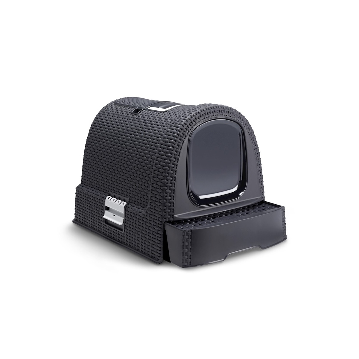 BEEZTEES Curver slēgtā tualete kaķiem, melna 51x38,5x39,5 - Produkta attēls