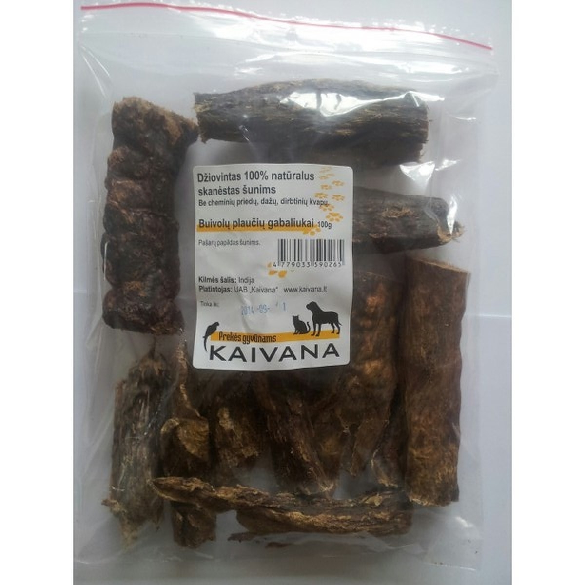 Žāvēti bifeļu plaušu gabali 100 g - Produkta attēls