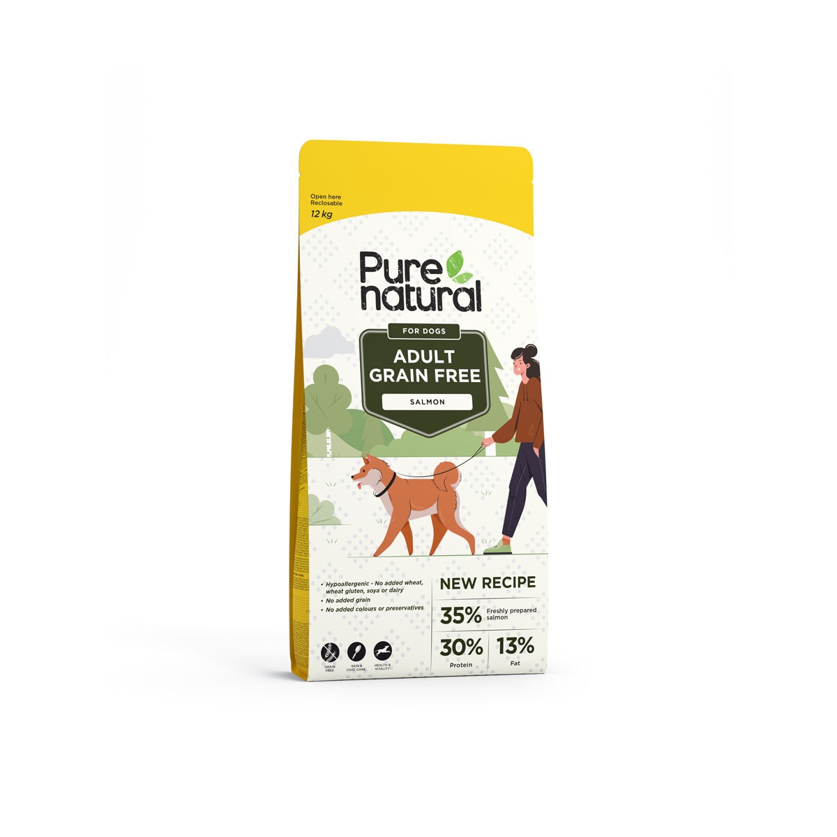 PURENATURAL sausā barība suņiem, lasis, 12 kg - Produkta attēls