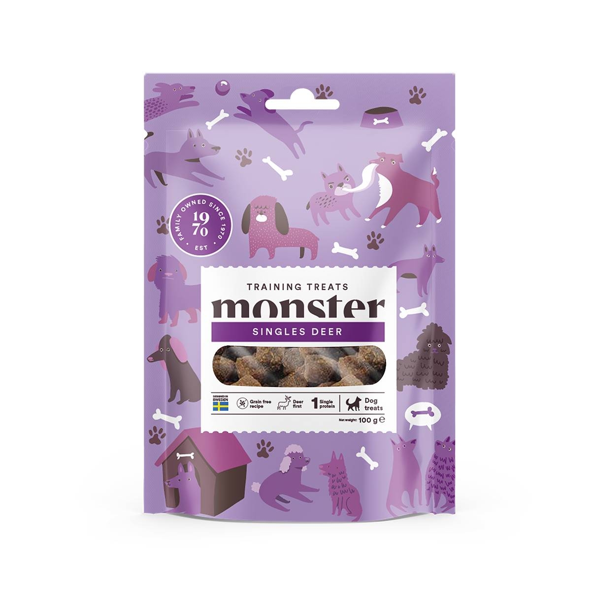 MONSTER gardumi suņiem, briedis, 100g - Produkta attēls