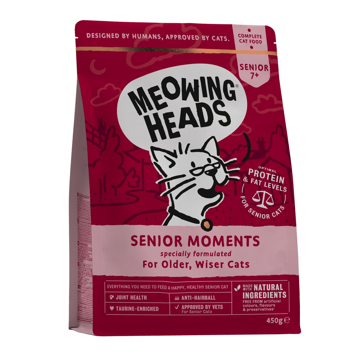 Meowing Heads Senior Moments kaķu barība , 1, 5 kg