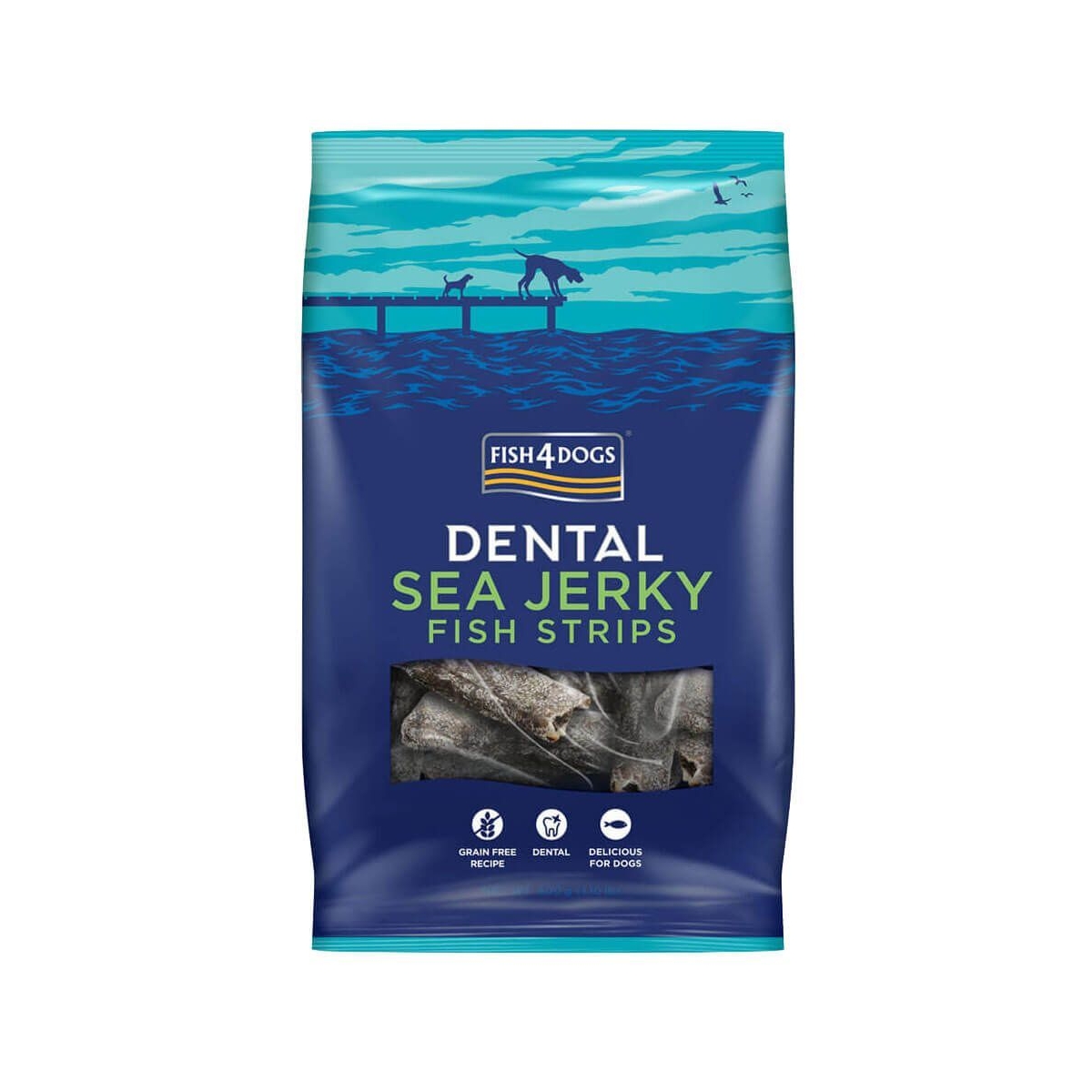 FISH4DOGS Dental Jerky Strips kārumi suņiem, 100g - Produkta attēls
