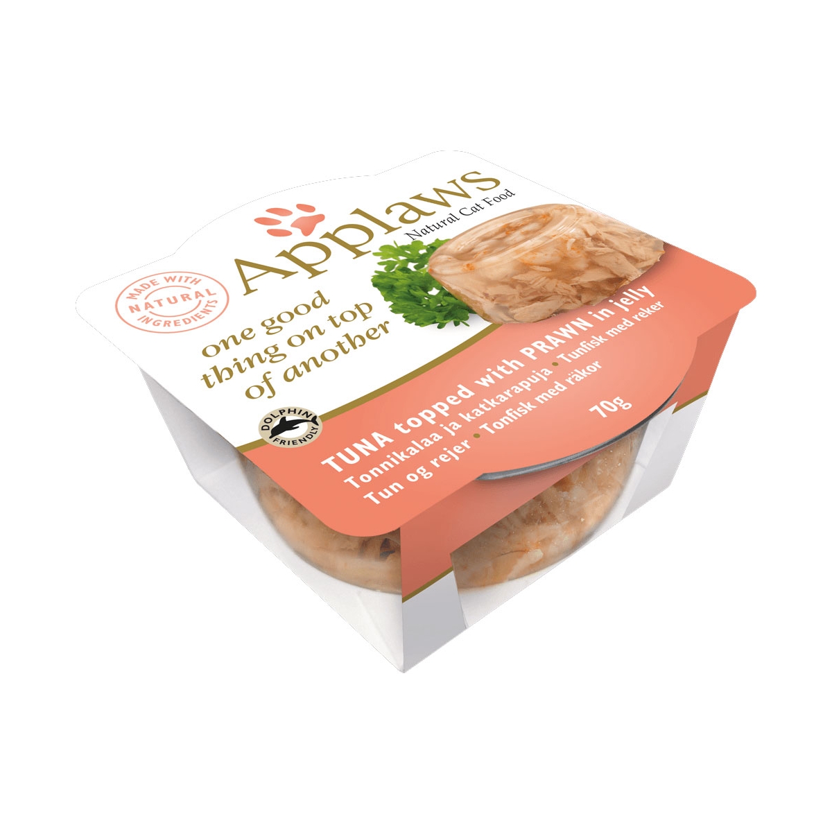 Applaws konservētā barība ar tunci un garnelēm, 70 g