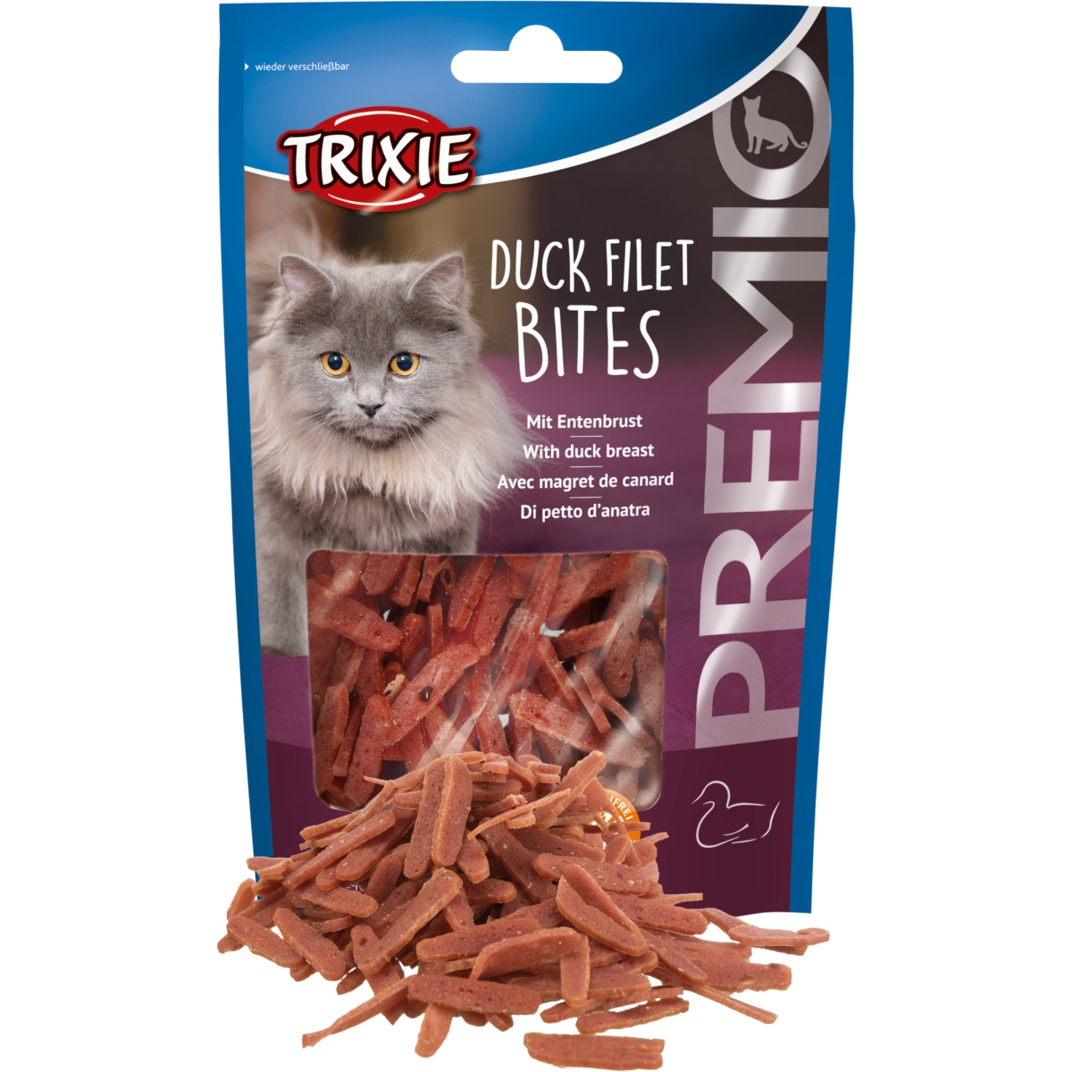 TRIXIE Bites kārumi kaķiem, pīle, 50g - Produkta attēls