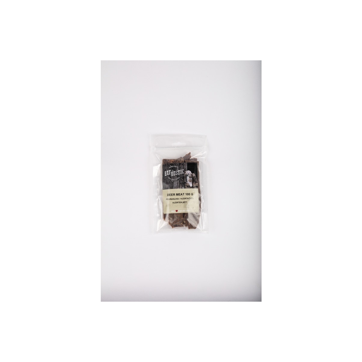 EAT RUSTIC gardumi suņiem, brieža gaļa, 100g - Produkta attēls