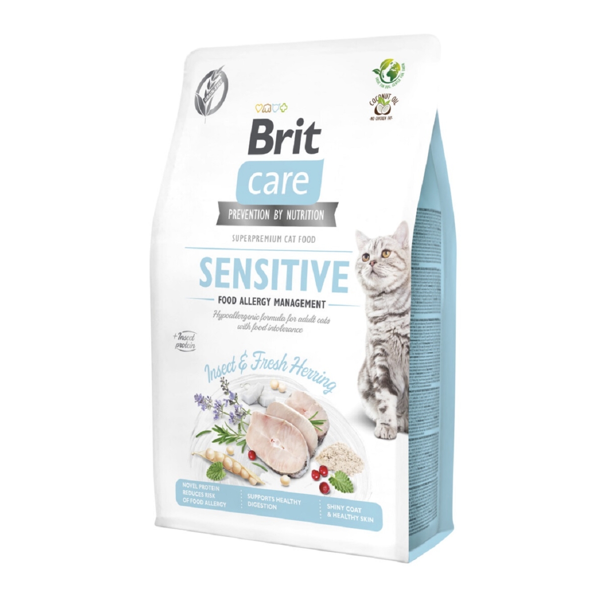 BRIT Care sausā barība kaķiem, kukaiņu proteīns/siļķe, 400g - Produkta attēls
