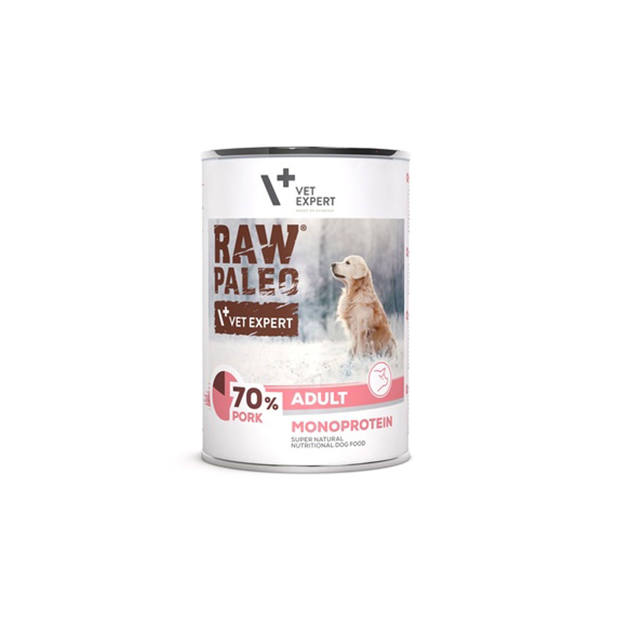 RAW PALEO Adult mitrā barība suņiem, cūka, 400g - Produkta attēls