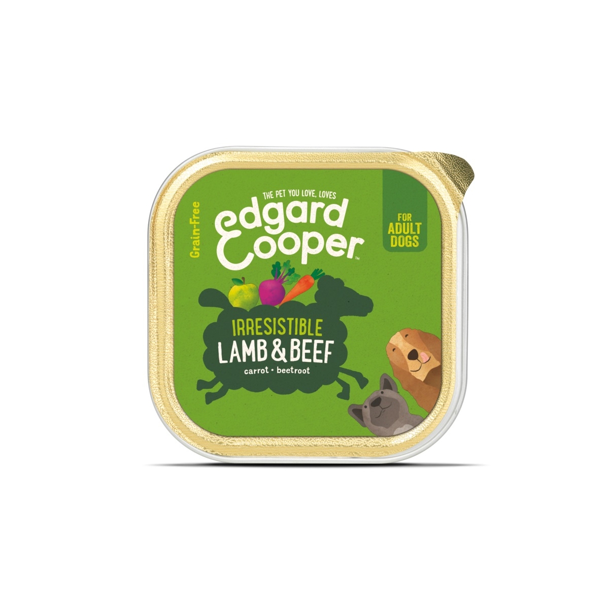 EDGARD COOPER mitrā barība suņiem jērs/liellops, 150g - Produkta attēls