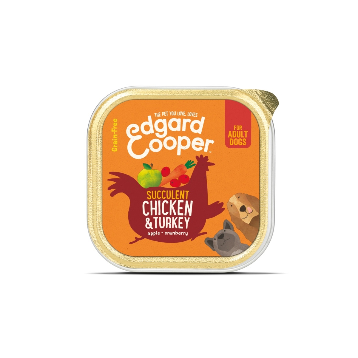 EDGARD COOPER mitrā barība suņiem, vista/tītars, 150g - Produkta attēls