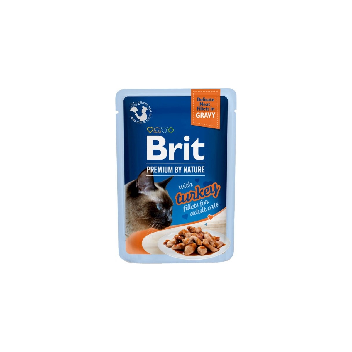 BRIT Premium mitrā barība kaķiem, tītars mērcē, 85g - Produkta attēls