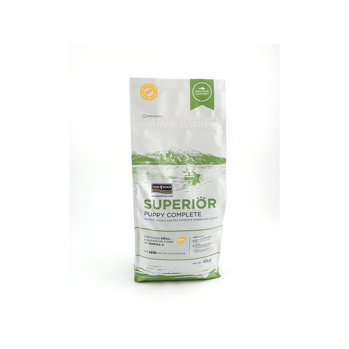 Fish4Dogs sausā barība kucēniem mazās granulas, 6 kg - Produkta attēls