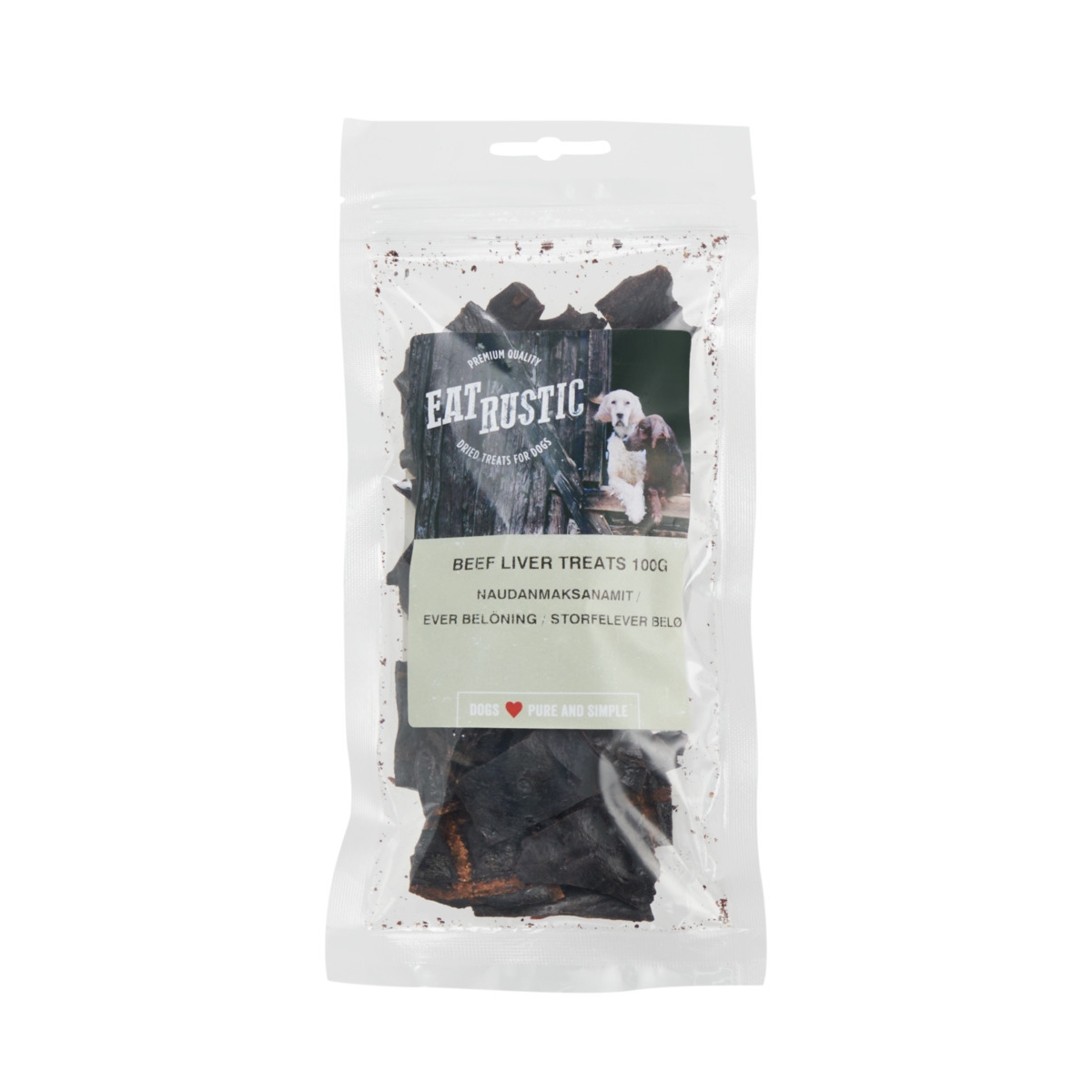 EAT RUSTIC gardumi suņiem, liellopa aknas 100g - Produkta attēls