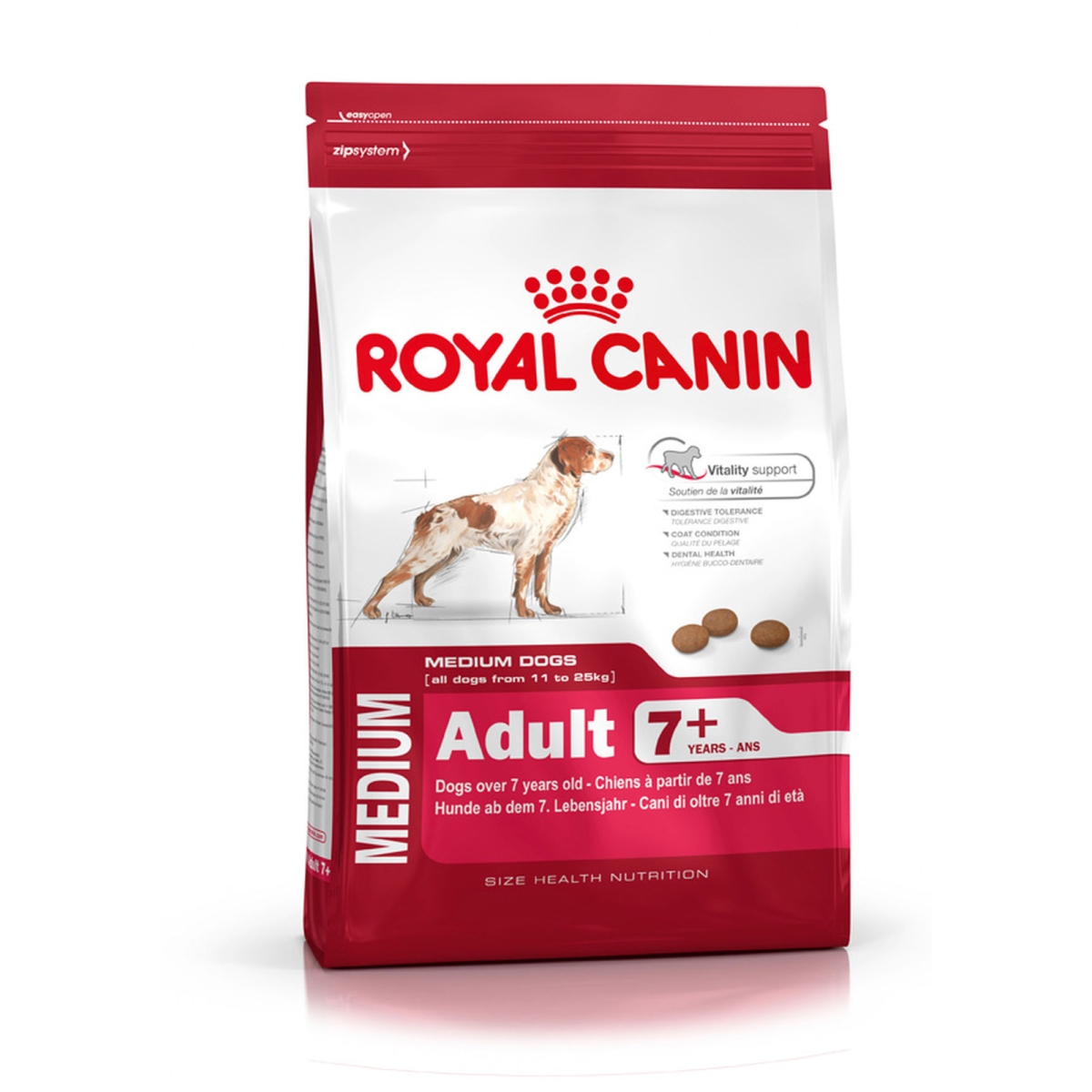 Royal Canin barība vidēja izmēra suņu šķirnēm 7+, 4 kg - Produkta attēls
