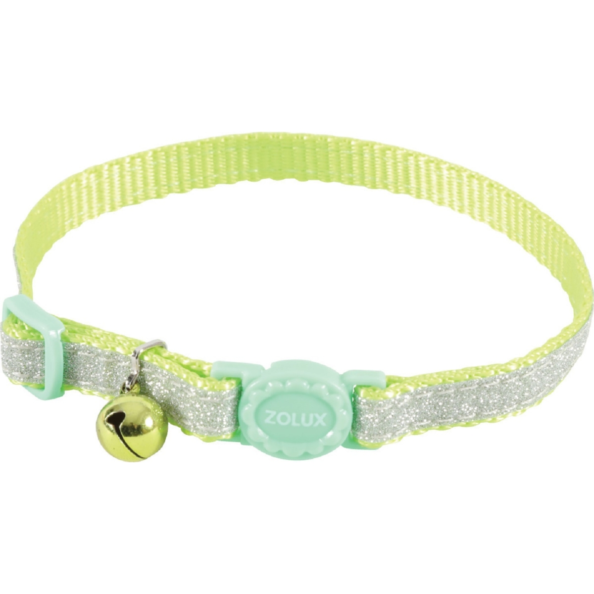 ZOLUX Shiny kakla siksna kaķiem, 17-30cm, zaļa - Produkta attēls