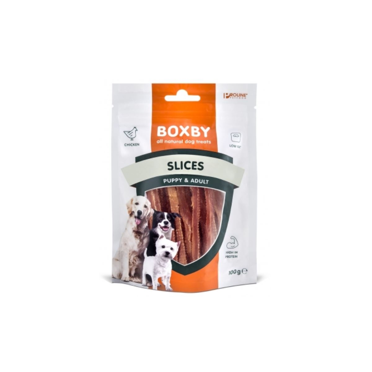 BOXBY kārums suņiem Slices 100 g - Produkta attēls