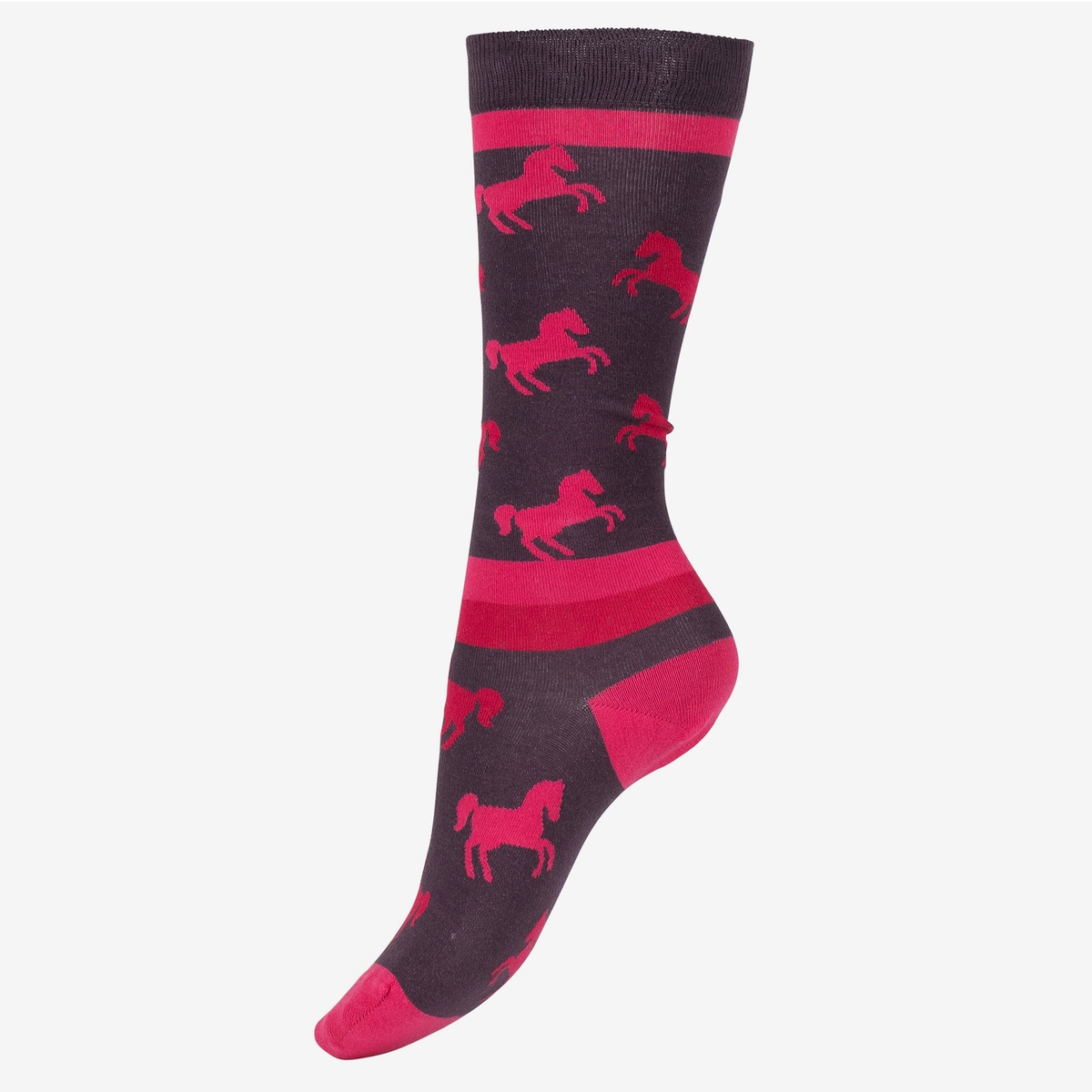 HORZE LASTE SOKID JACQUARD KNIT 29-35 T.LILLA/FUKSIA - Produkta attēls